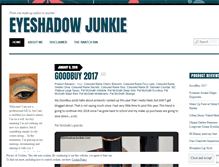 Tablet Screenshot of eyeshadowjunkie.com